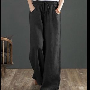 Black Flowy trousers